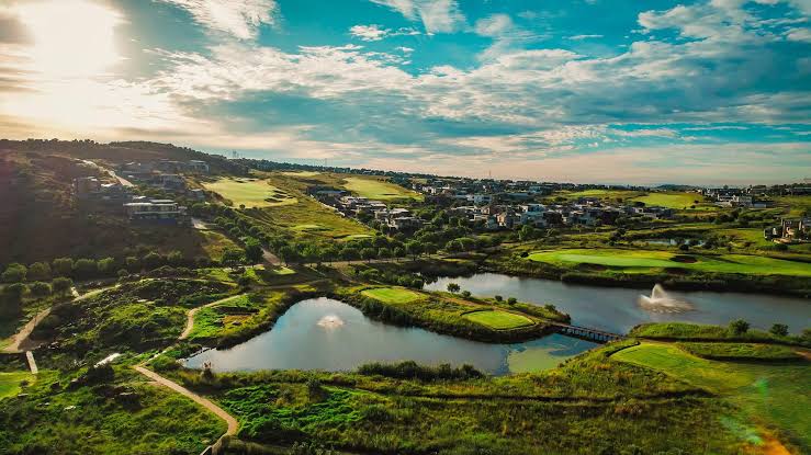 Eye of Africa championship golf course landscape, Johannesburg